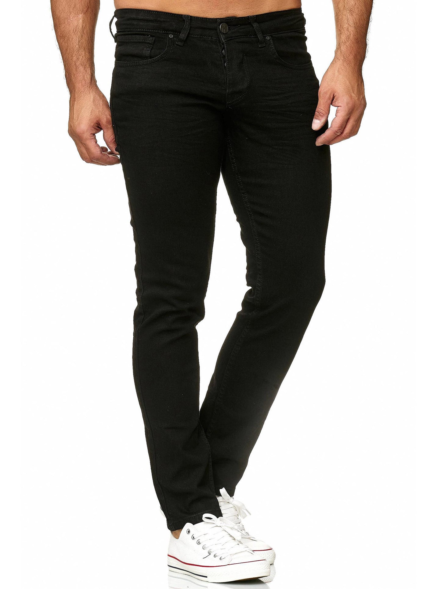 Tazzio Herren Jeans Slim Fit 16533 Black