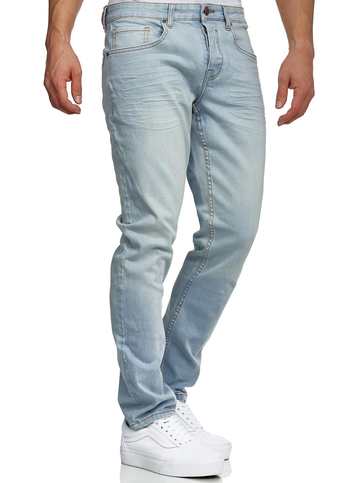 Tazzio Herren Jeans Slim Fit 16533 Hellblau