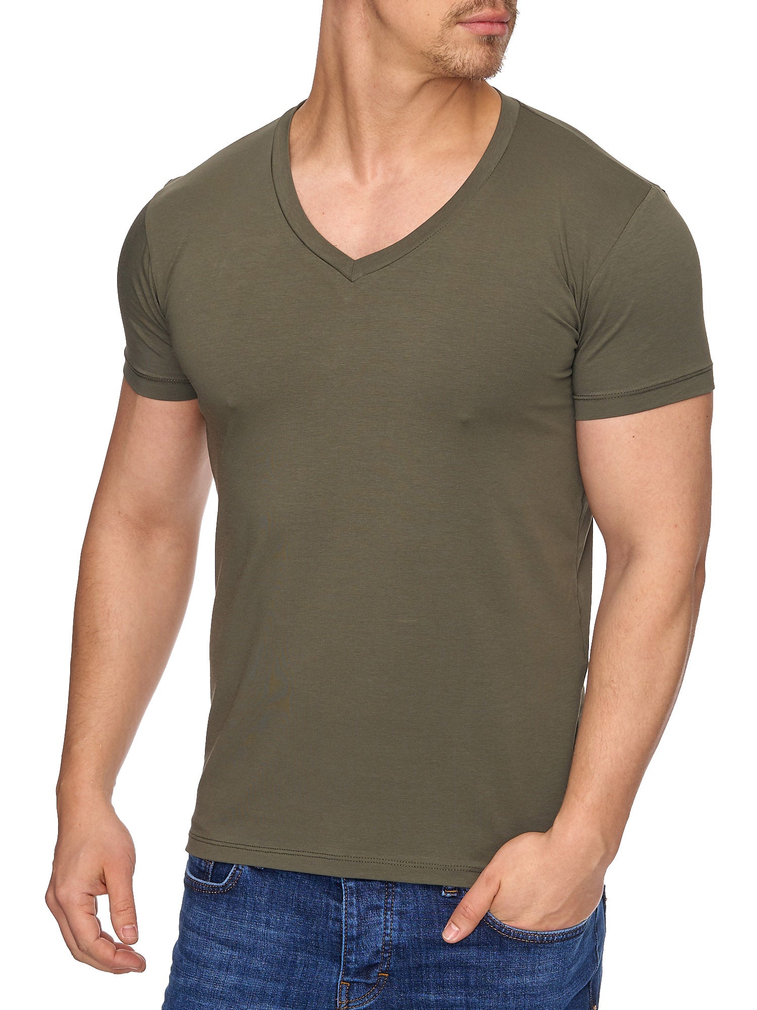 Tazzio Herren T-Shirt mit V-Ausschnitt 17100