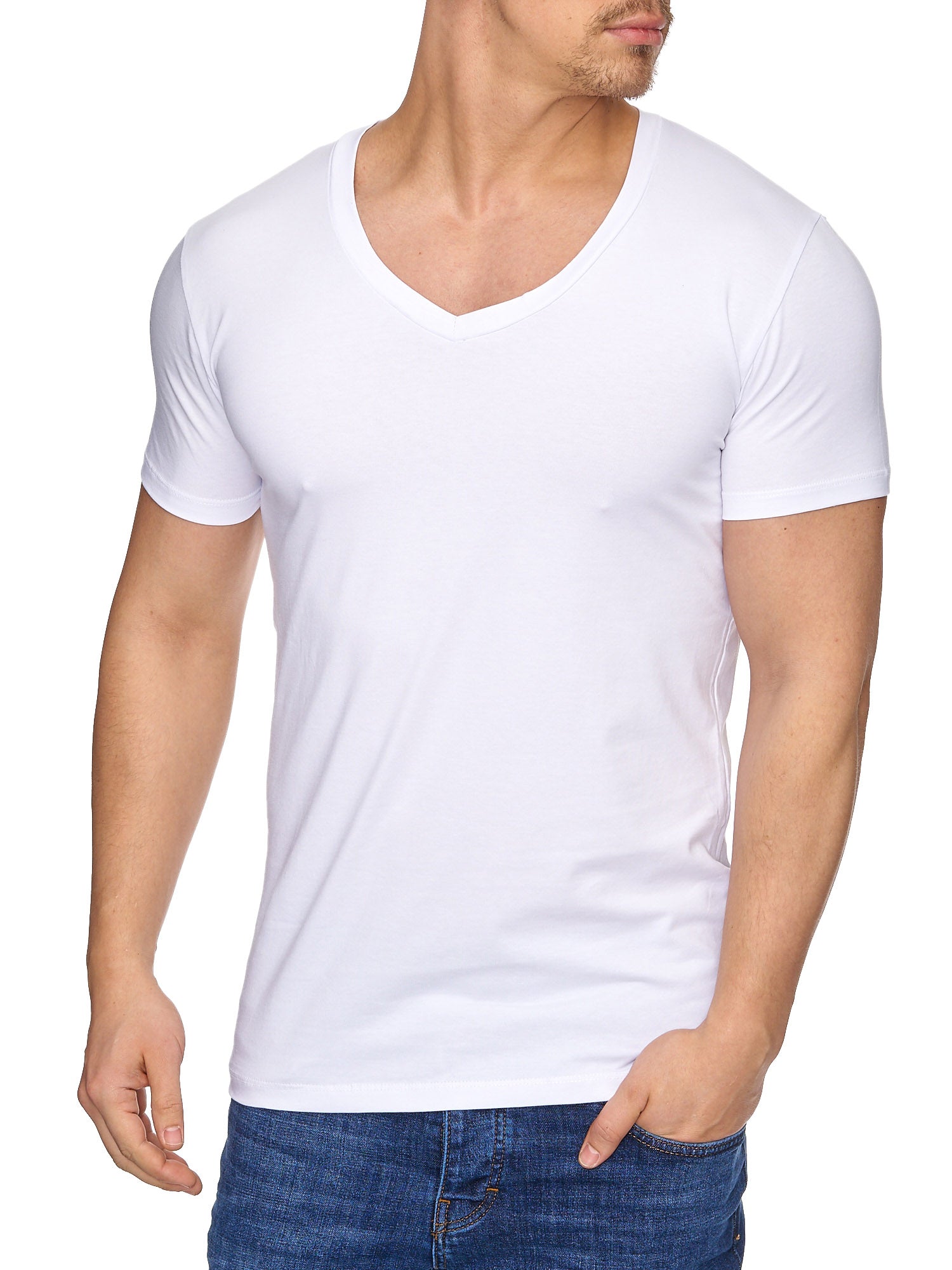 Tazzio Herren T-Shirt mit V-Ausschnitt 17100