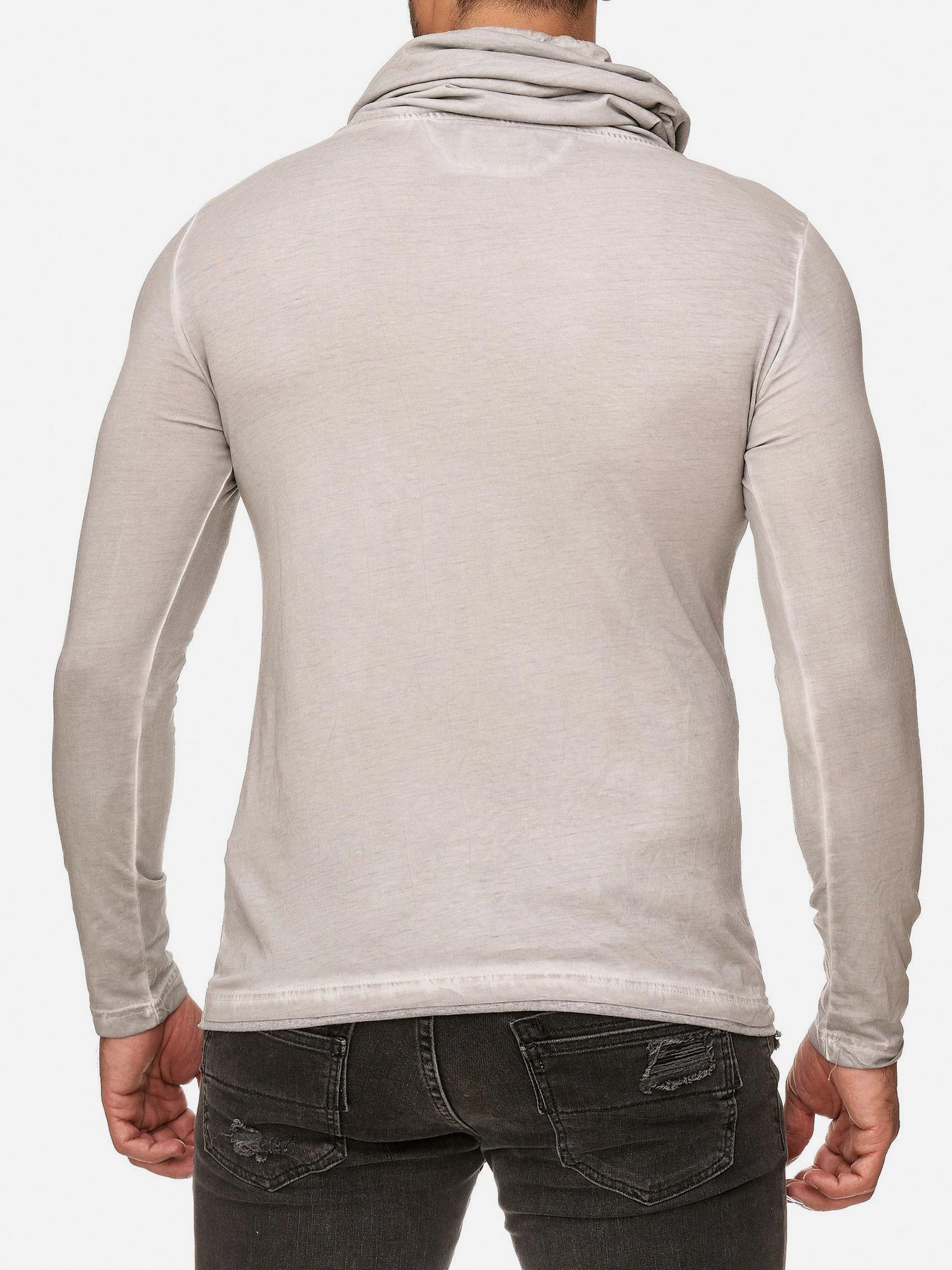 Tazzio Herren Langarmshirt mit Schalkragen 4100