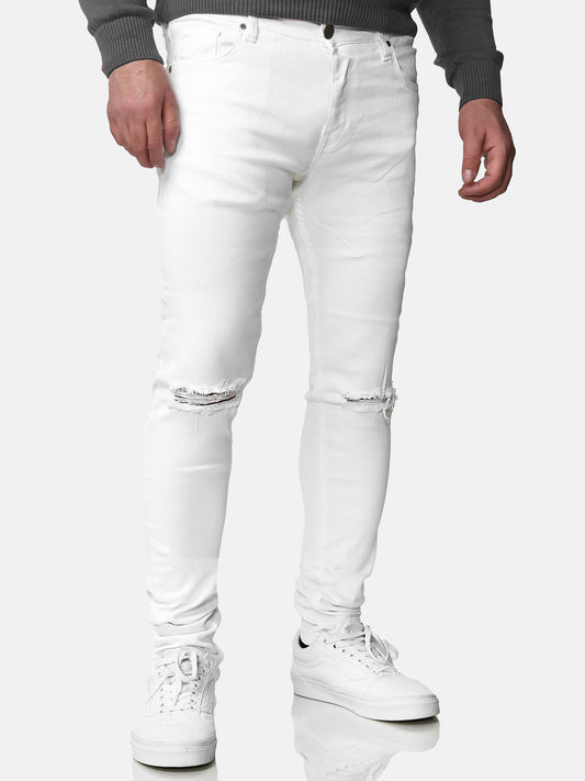 Jeans Tazzio pour hommes, coupe skinny, look destroy A100