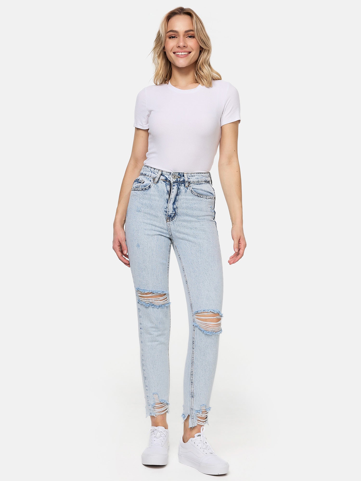 Tazzio Damen Mom Jeans F127