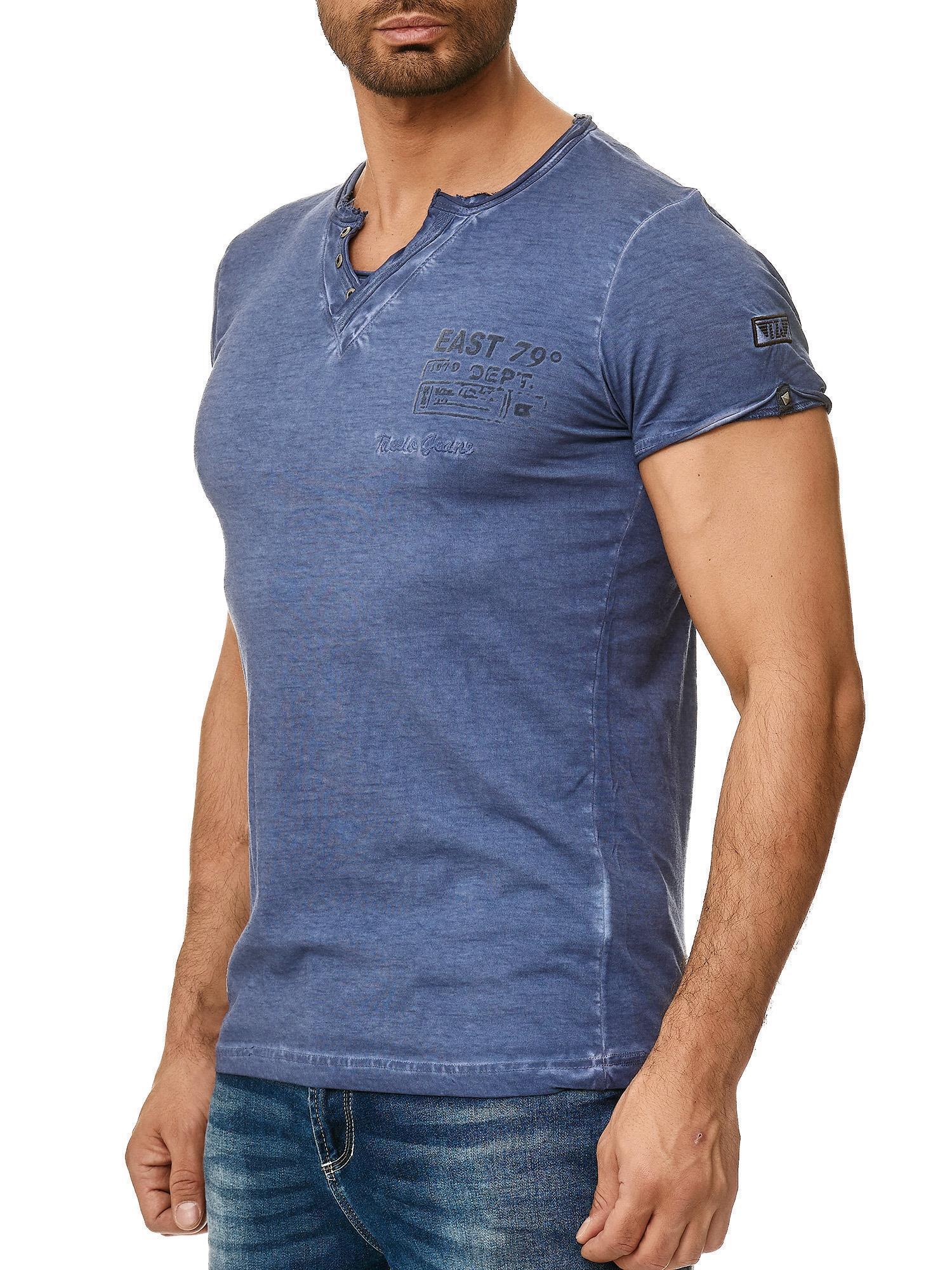 Tazzio Herren T-Shirt mit V-Ausschnitt 4060